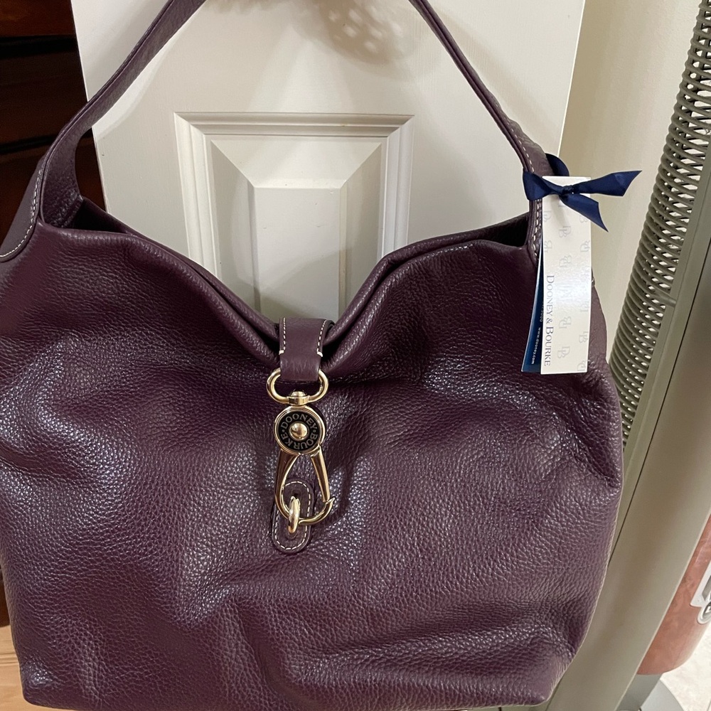 Dooney & Bourke Rich Purple Leather Hobo Bag
